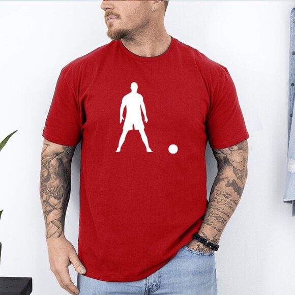 Cristiano Ronaldo Heat Pressed Graphic Tee | Men’s Soccer Shirt S-2XL - Picture 1 of 2